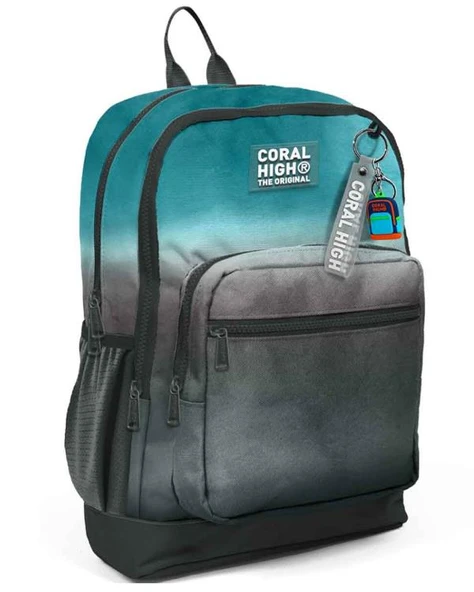 Coral High Kids Turkuaz Gri Batik Okul Sırt Çantası 23768 ürün görseli 1