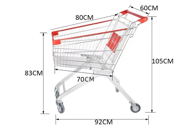 Metal Market Arabası 150 L - Resim 7