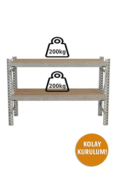 Ağır Yük Rafı Çalışma Tezgahı 2'li H1200 ürün görseli 1
