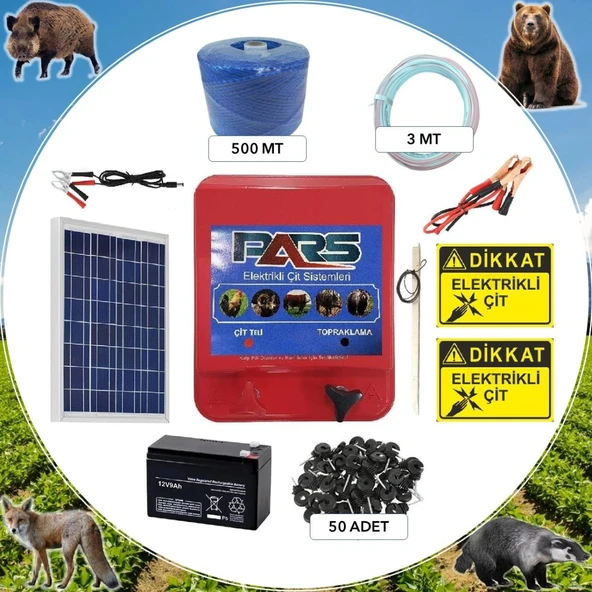 Pars Elektrikli Çit Ayı-Domuz Kovucu Eco Set 500 ürün görseli 1