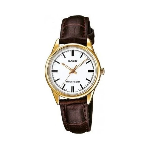 Casio LTP-V005GL-7AUDF Quartz Deri Kahverengi Beyaz Kadran 29 mm Kadın Kol Saati ürün görseli 1