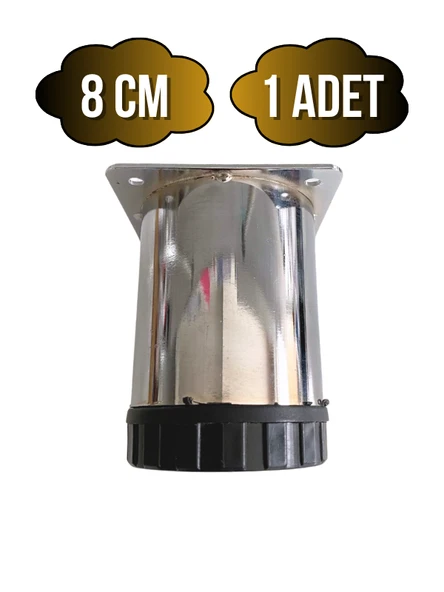 Metal Krom 8cm Ayak Mobilya Masa ve Dolap Ayağı(KROM)(8CM)(ÇAP:60MM) Krom 8cm 8cm - 1 ADET ürün görseli 1