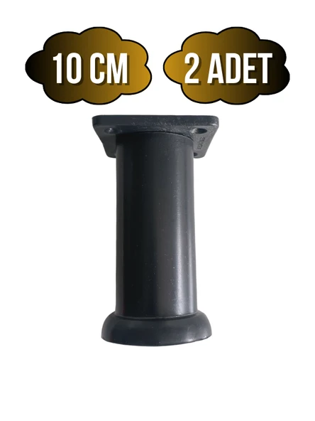 Plastik Siyah Ayarlanabilir Ayak Masa Dolap ve Mobilya Ayağı(SİYAH)(10CM - 12CM - 15CM) Siyah 10cm 10cm - 2 ADET ürün görseli 1