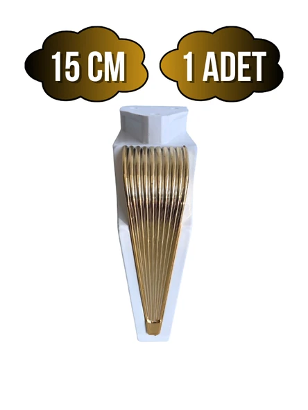 STİL 15CM Plastik Ayak Mobilya Masa ve Dolap Ayağı(15CM)(BEYAZ - ALTIN) Beyaz 15cm 15cm - 1 ADET ürün görseli 1