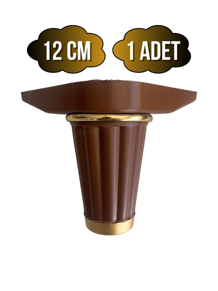 Babil 12cm Plastik Ayak Mobilya Masa ve Dolap Ayağı(12CM)(KAHVERENGİ- ALTIN) Kahverengi 12cm 12cm - 1 ADET ürün görseli 1