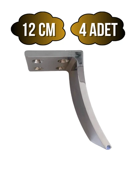 Yay Krom 12cm Metal Ayak Masa Dolap ve Mobilya Ayağı(KROM)(12CM)(METAL) Krom 12cm 12cm - 4 ADET ürün görseli 1