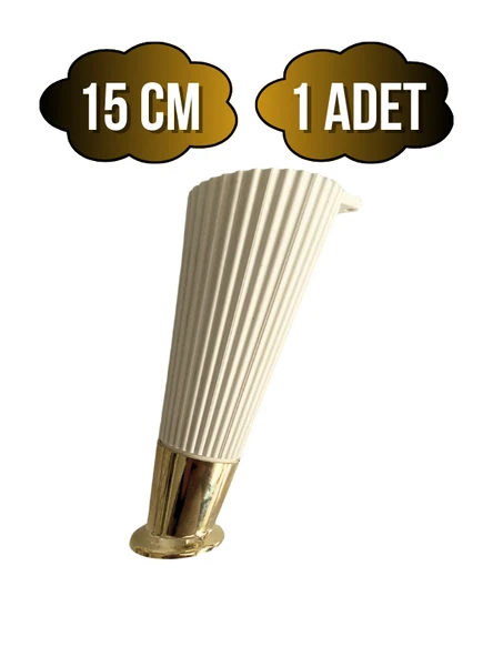 Yatay Desenli 15cm Krem Plastik Ayak Mobilya Masa ve Dolap Ayağı(KREM ALTIN)(15CM) Krem 15cm 15cm - 1 ADET ürün görseli 1