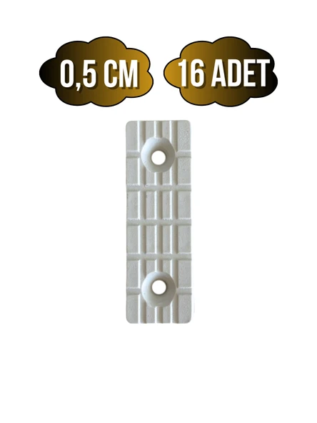 Plastik Beyaz Baza Papuç Dolap ve Mobilya Ayağı(BEYAZ)(BOY:5CM EN:1,5CM YÜK:0,5CM) Beyaz BEYAZ - 16 ADET ürün görseli 1