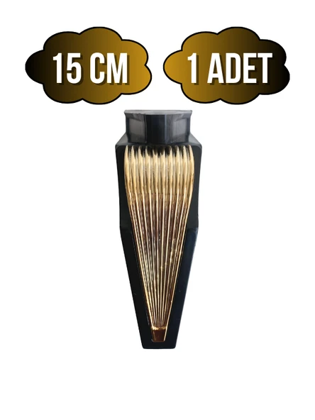 STİL 15CM Plastik Ayak Mobilya Masa ve Dolap Ayağı(15CM)(SİYAH - ALTIN) Siyah 15cm 15cm - 1 ADET ürün görseli 1