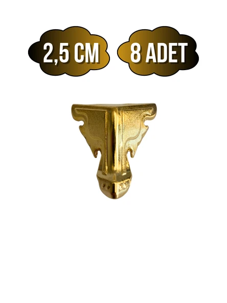 Kelebek Düz 2.5cm Metal Ayak Çeyiz ve Hediye Kutusu Mobilya Ayağı(2.5CM)(ALTIN) Altın 2.5cm 2.5cm - 8 ADET ürün görseli 1