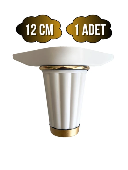 Babil 12cm Plastik Ayak Mobilya Masa ve Dolap Ayağı(12CM)(BEYAZ - ALTIN) Beyaz 12cm 12cm - 1 ADET ürün görseli 1