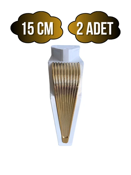 STİL 15CM Plastik Ayak Mobilya Masa ve Dolap Ayağı(15CM)(BEYAZ - ALTIN) Beyaz 15cm 15cm - 2 ADET ürün görseli 1