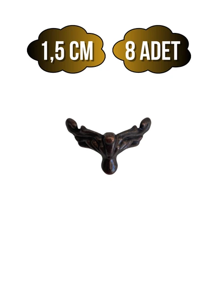 Anka 1.5cm Metal Ayak Çeyiz ve Hediye Kutusu Mobilya Ayağı(1.5CM)(BRONZ) Bronz 1.5cm BRONZ - 8 ADET ürün görseli 1