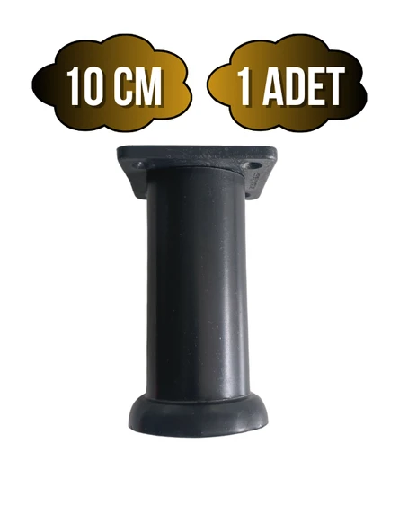 Plastik Siyah Ayarlanabilir Ayak Masa Dolap ve Mobilya Ayağı(SİYAH)(10CM - 12CM - 15CM) Siyah 10cm 10cm - 1 ADET ürün görseli 1