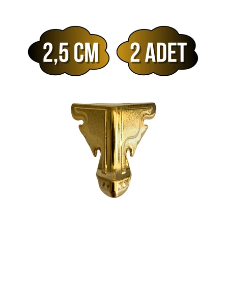 Kelebek Düz 2.5cm Metal Ayak Çeyiz ve Hediye Kutusu Mobilya Ayağı(2.5CM)(ALTIN) Altın 2.5cm 2.5cm - 2 ADET ürün görseli 1