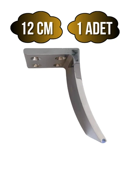 Yay Krom 12cm Metal Ayak Masa Dolap ve Mobilya Ayağı(KROM)(12CM)(METAL) Krom 12cm 12cm - 1 ADET ürün görseli 1