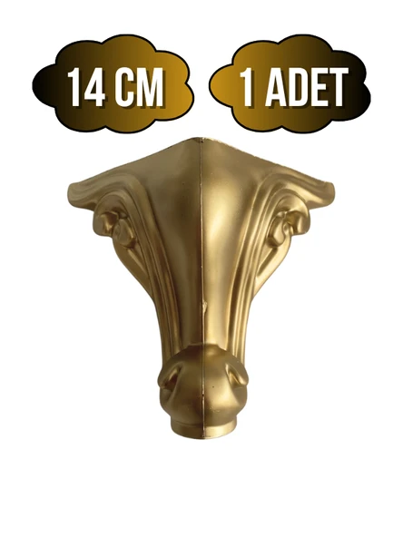 Sultan Lükens Desenli 14CM Plastik Ayak Mobilya Masa ve Dolap Ayağı(14CM)(ALTIN) Altın 14cm 14cm - 1 ADET ürün görseli 1