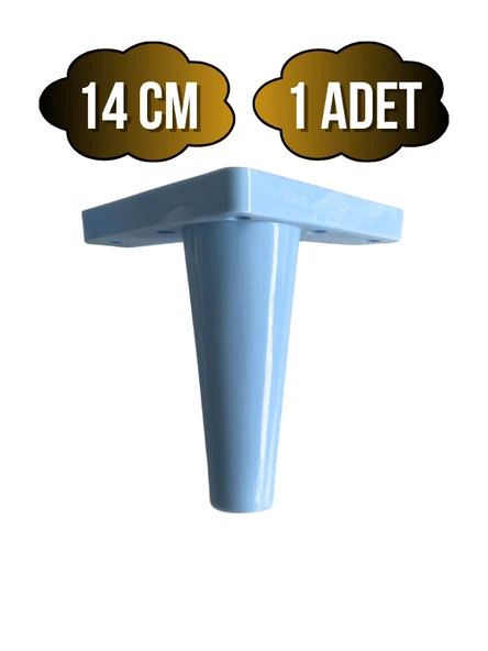 Rüzgar Plastik 14cm Ayak Mobilya Masa ve Dolap Ayağı(14CM)(MAVİ) Mavi 14cm 14cm - 1 ADET ürün görseli 1