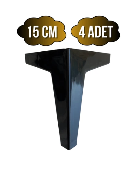 Serçe Düz 15CM Plastik Ayak Mobilya Masa ve Dolap Ayağı(15CM)(SİYAH) Siyah 15cm 15cm - 4 ADET ürün görseli 1