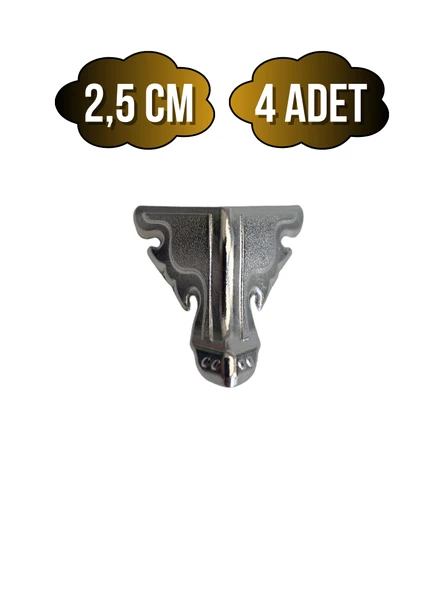 Kelebek Düz 2.5cm Metal Ayak Çeyiz ve Hediye Kutusu Mobilya Ayağı(2.5CM)(GÜMÜŞ) Gümüş 2.5cm 2.5cm - 4 ADET ürün görseli 1