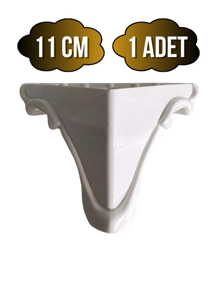 Lükens Şeritli 11cm Plastik Ayak Mobilya Masa ve Dolap Ayağı(BEYAZ)(11CM) Beyaz 11cm 11cm - 1 ADET ürün görseli 1