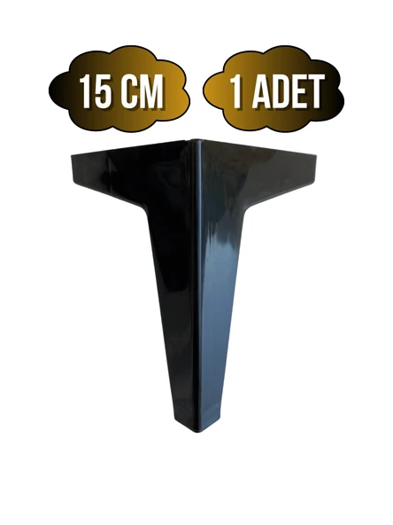 Serçe Düz 15CM Plastik Ayak Mobilya Masa ve Dolap Ayağı(15CM)(SİYAH) Siyah 15cm 15cm - 1 ADET ürün görseli 1