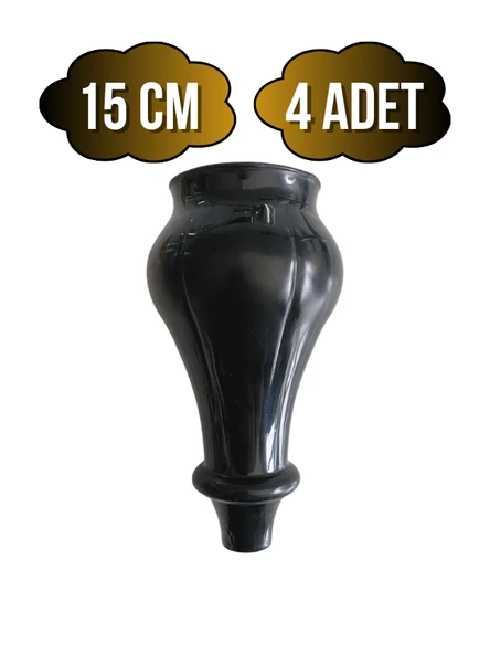 Tombul Siyah 15cm Plastik Ayak Mobilya Masa ve Dolap Ayağı(SİYAH)(15CM) Siyah 15cm 15cm - 4 ADET ürün görseli 1