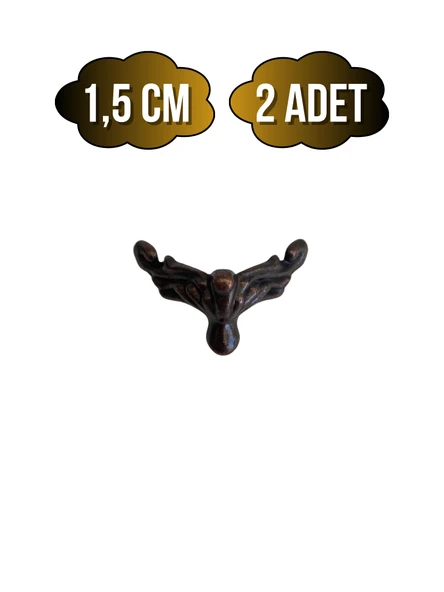 Anka 1.5cm Metal Ayak Çeyiz ve Hediye Kutusu Mobilya Ayağı(1.5CM)(BRONZ) Bronz 1.5cm BRONZ - 2 ADET ürün görseli 1