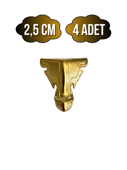 Kelebek Düz 2.5cm Metal Ayak Çeyiz ve Hediye Kutusu Mobilya Ayağı(2.5CM)(ALTIN) Altın 2.5cm 2.5cm - 4 ADET ürün görseli 1