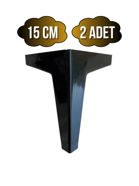 Serçe Düz 15CM Plastik Ayak Mobilya Masa ve Dolap Ayağı(15CM)(SİYAH) Siyah 15cm 15cm - 2 ADET ürün görseli 1