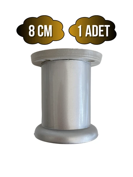 Plastik Düz Gümüş Gri 8cm Ayarlı Ayak Mobilya Masa ve Dolap Ayağı(8CM)(GÜMÜŞ GRİ) Gri 8cm 8cm - 1 ADET ürün görseli 1