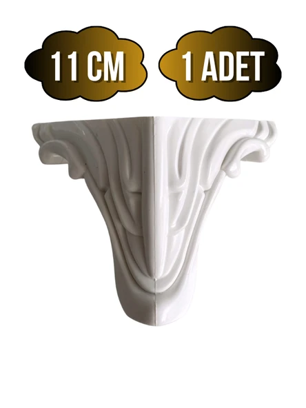 Lükens Desenli 11cm Plastik Ayak Mobilya Masa ve Dolap Ayağı(BEYAZ)(11CM) Beyaz 11cm 11cm - 1 ADET ürün görseli 1