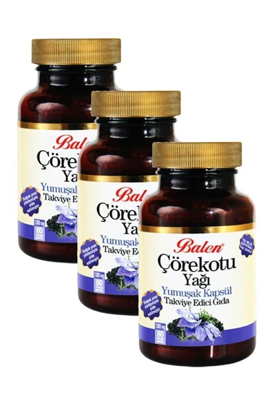 Çörekotu Yağı Yumuşak Kapsül 1380 Mg 80 Kapsül 3 Adet ürün görseli 1