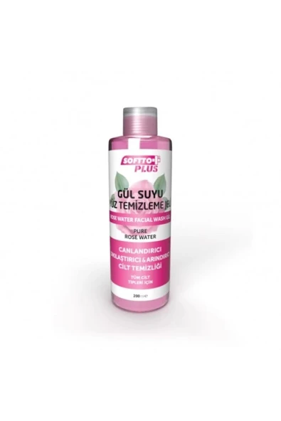 Softto Plus Gül Suyu Yüz Temizleme Jeli 200ml ürün görseli 1