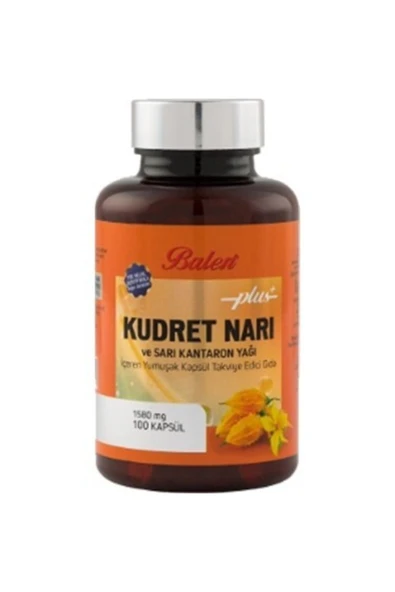 Plus Kudret Narı Sarı Kantaron Yağı Kapsülü Kudretnarı Kantoron 1580 mg X 100 Kapsül ürün görseli 1