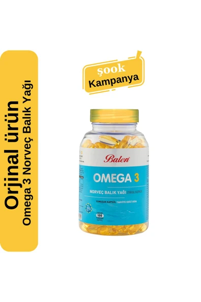 Omega 3 Norveç Balık Yağı 1380mg 100 Kapsül Balen ürün görseli 1