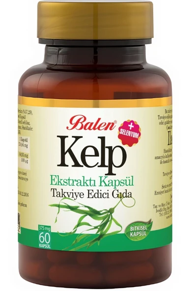 Kelp Ekstraktı - Selenyum Kapsül 375Mg 60 Adet Kapsül ürün görseli 1