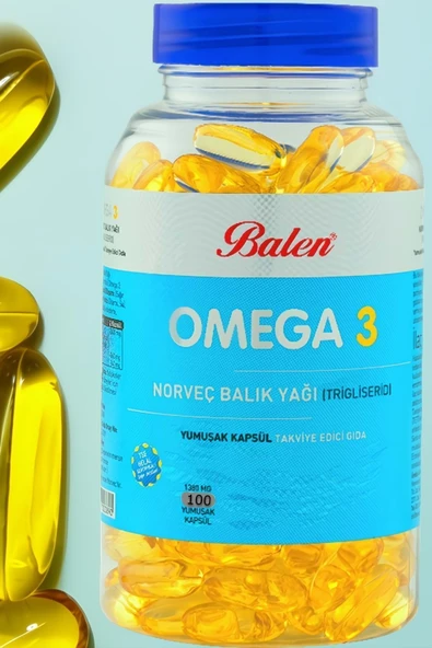 Omega 3 Norveç Balık Yağı (trigiliserid) Yumuşak Kapsül 100 adet 1380 Mg ürün görseli 1