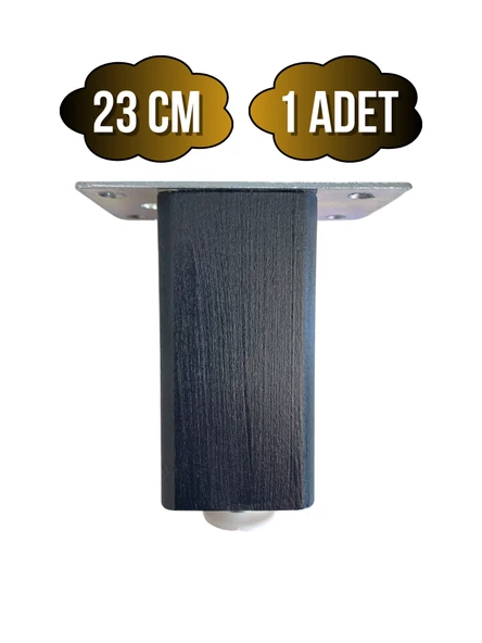 Kale Ayarlı Ahşap Ayak Mobilya Masa ve Dolap Ayağı(ANTRASİT)(KAYIN/GÜRGEN AĞACI) Antrasit 23cm 23cm - 1 ADET ürün görseli 1