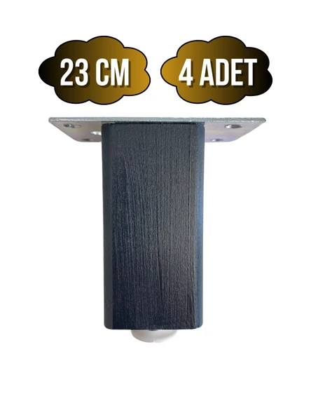 Kale Ayarlı Ahşap Ayak Mobilya Masa ve Dolap Ayağı(ANTRASİT)(KAYIN/GÜRGEN AĞACI) Antrasit 23cm 23cm - 4 ADET ürün görseli 1