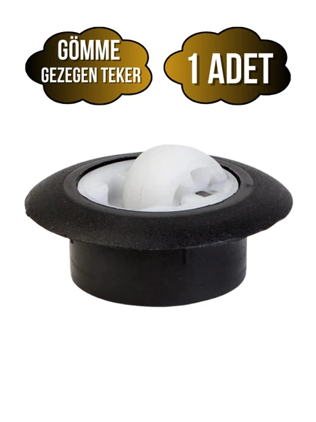 Gömme Gezegen Sehpa Tekeri Gizli Yuvarlak Masa Tekeri(SİYAH)(İÇ DELİK ÇAPI:35MM DIŞ ÇAPI:53MM) Siyah SİYAH - 1 ADET ürün görseli 1
