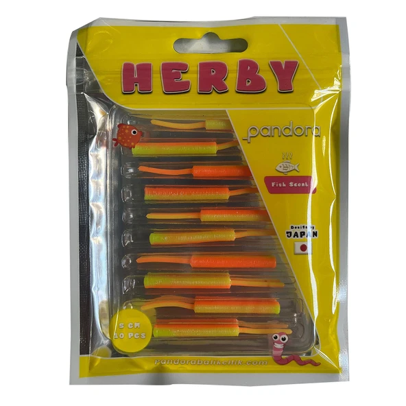 Pandora Herby  5cm 10 Adet LRF Silikonu  Lemon and Orange ürün görseli 1