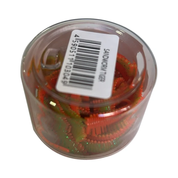 Pandora Perfect Soft Baits Sandworm 7cm Kavanozlu LRF Silikonu  Tiger ürün görseli 1