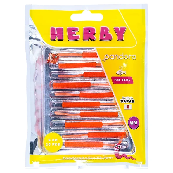 Pandora Herby  5cm 10 Adet LRF Silikonu  Orange ürün görseli 1