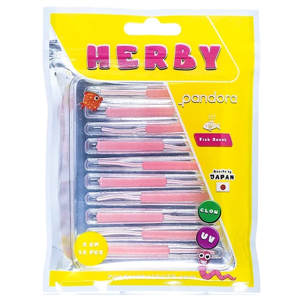 Pandora Herby  5cm 10 Adet LRF Silikonu  Pink ürün görseli 1