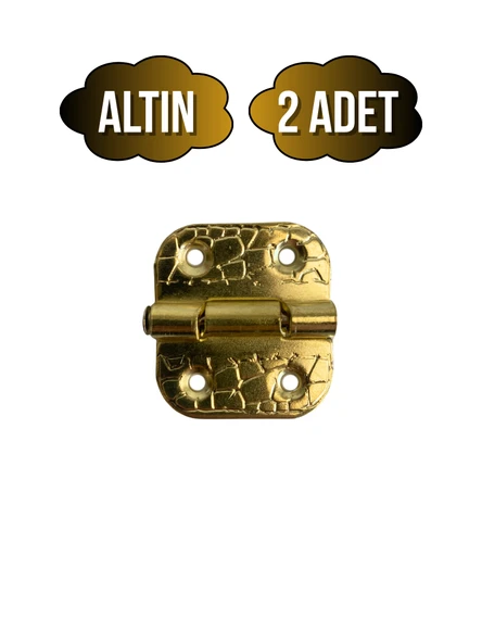 Tavla Menteşesi Stoplu Mobilya Kutu Menteşesi(ALTIN)(EN:3CM BOY:3CM) Altın ALTIN - 2 ADET ürün görseli 1