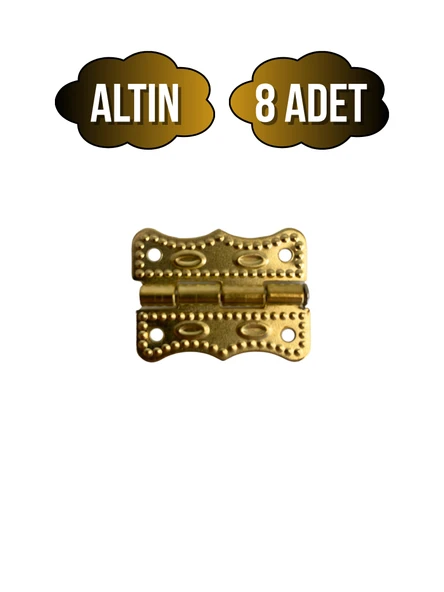 Papatya Tavla Menteşesi Mobilya Kutu Menteşesi(ALTIN)(EN:3CM BOY:2CM) Altın ALTIN - 8 ADET ürün görseli 1