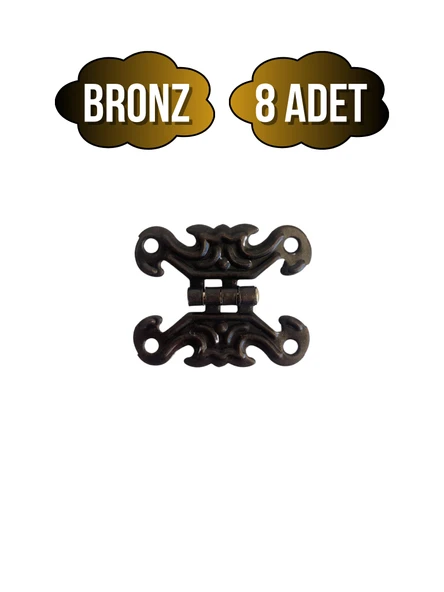 Kelebek Tavla Menteşesi Mobilya Kutu Menteşesi(BRONZ)(EN:3CM BOY:2CM) Bronz BRONZ - 8 ADET ürün görseli 1