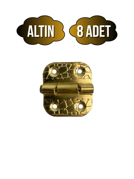 Tavla Menteşesi Stoplu Mobilya Kutu Menteşesi(ALTIN)(EN:3CM BOY:3CM) Altın ALTIN - 8 ADET ürün görseli 1