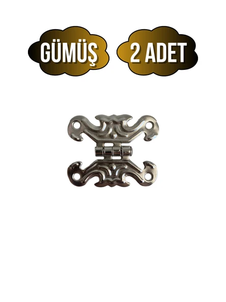 Kelebek Tavla Menteşesi Mobilya Kutu Menteşesi(GÜMÜŞ)(EN:3CM BOY:2CM) Gümüş GÜMÜŞ - 2 ADET ürün görseli 1